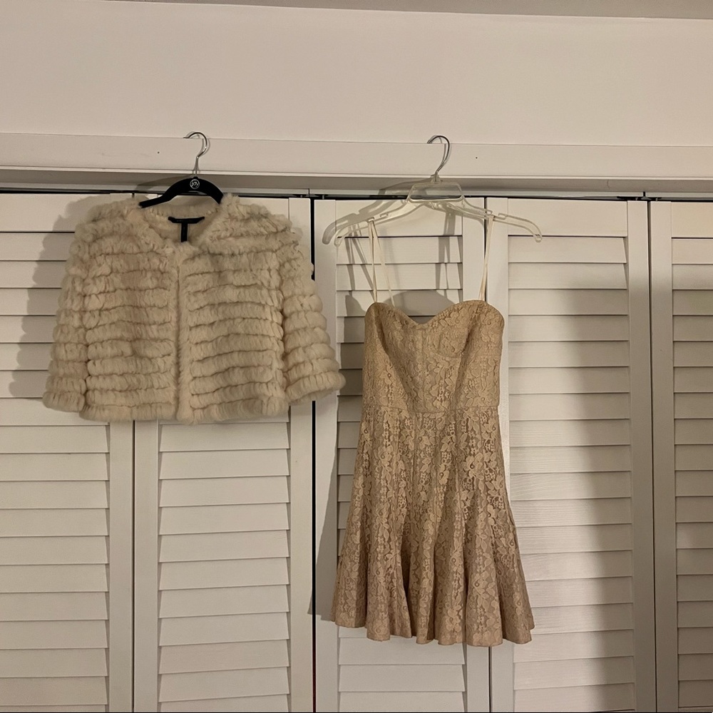 Cropped, fur petticoat/wrap. BCBG XS.